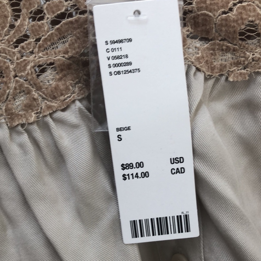 Urban Outfitters Callie Lace Cropped Blouse Sz S - Picture 9 of 9